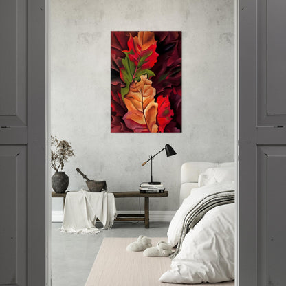 Autumn Leaves - Lake George, N.Y. - Georgia O'Keeffe Brushed Aluminum Print - 70x100 cm / 28x40 inches | Georgia O'Keeffe Aluminum Print | Georgia O'Keeffe Prints