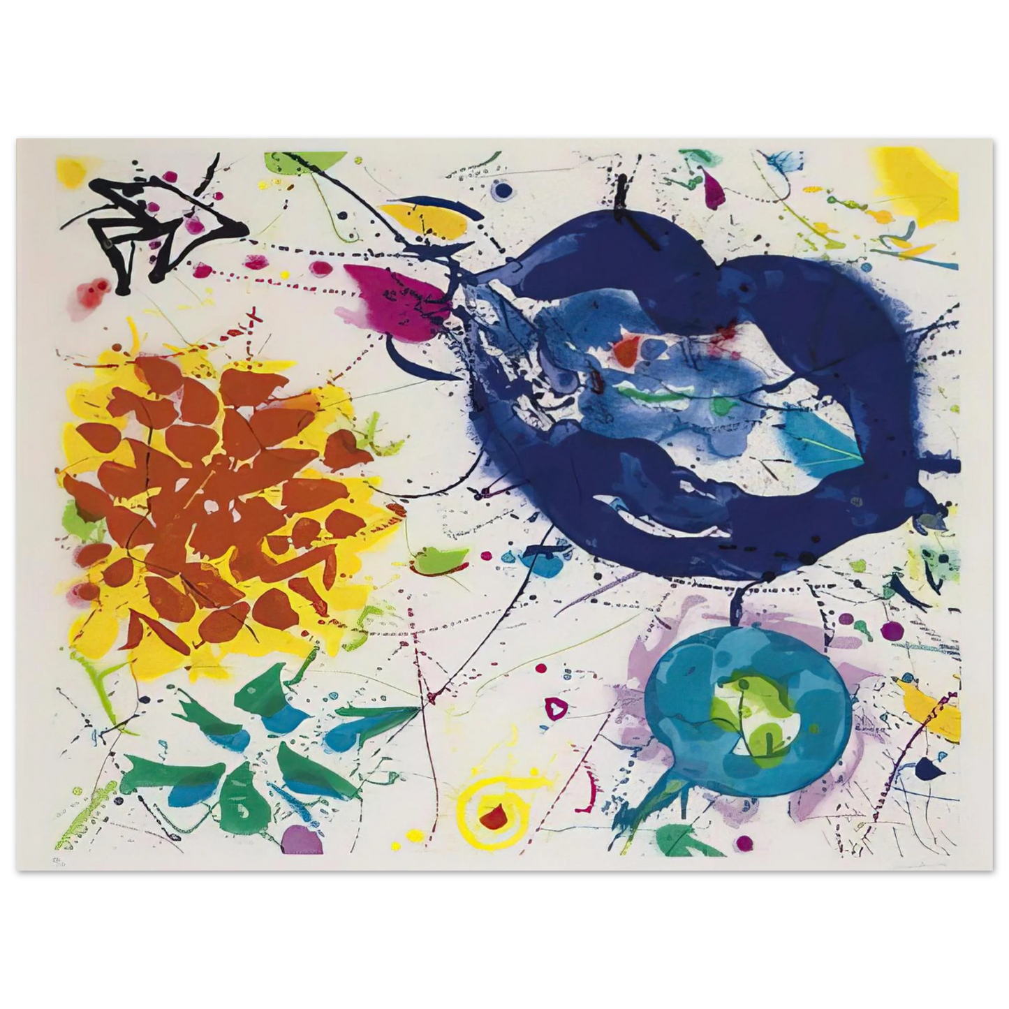 Sam Francis - Senza Titolo III  75x100 cm / 30x40inches Fine Art Poster