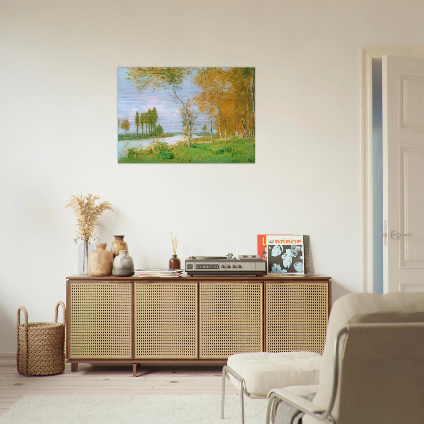 The Spring in Argentuil - claude monet Brushed Aluminum Print - 70x100 cm / 28x40 inches | claude monet Aluminum Print | claude monet Prints