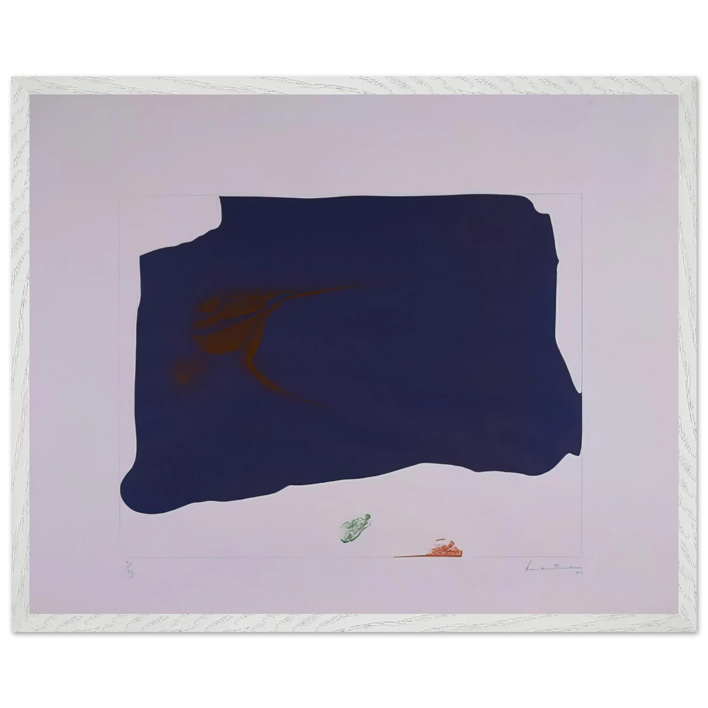 Helen Frankenthaler - Variation II on Mauve Corner - 1969 Wall art - 28x43  cm / XL (11x17 inches) - Fine Art Poster-canvas - -