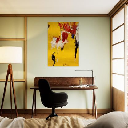 2 to the Moon - 1961 - Hassel Smith Brushed Aluminum Print - 70x100 cm / 28x40 inches | Hassel Smith Aluminum Print | Hassel Smith Prints