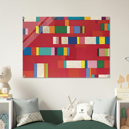 Rosso Perugino - 1979 - Piero Dorazio Acrylic Print - 70x100 cm / 28x40″ inches | Piero Dorazio Wall Art | Piero Dorazio Prints