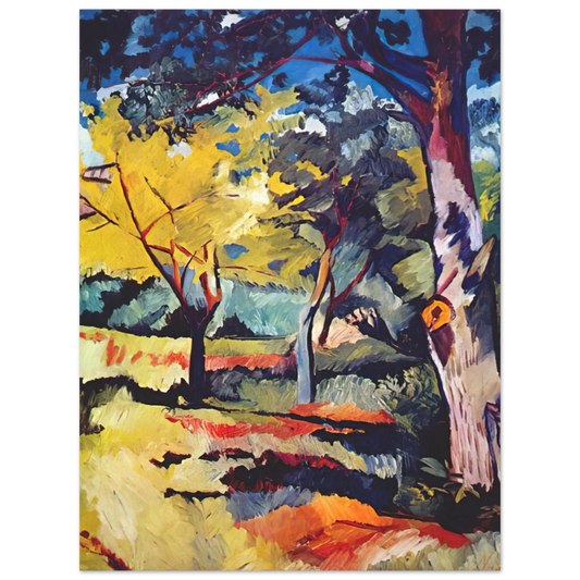 Natalia Goncharova - Landscape at Ladyzhino - 1908  75x100 cm / 30x40inches Fine Art Poster