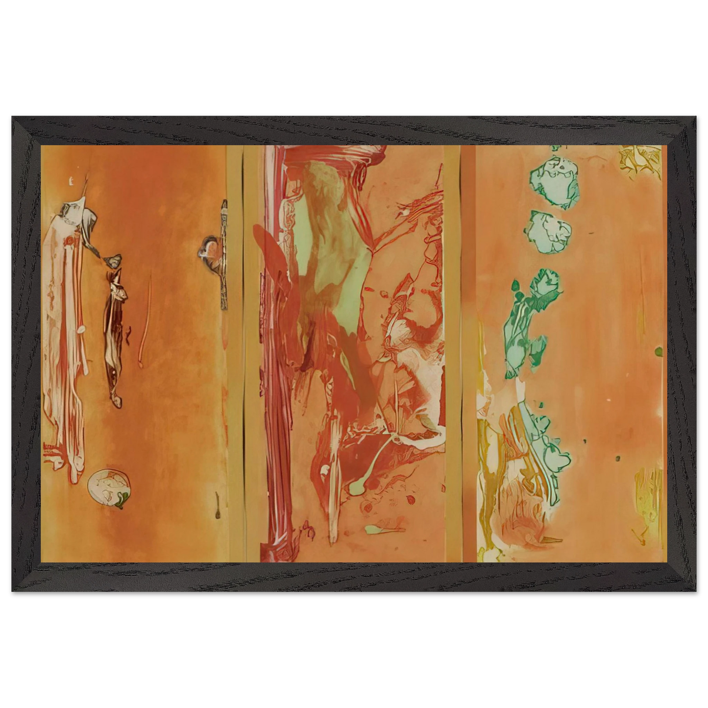 Helen Frankenthaler - Gateway - 1988 Wall art - 15x20 cm / 6x8 inches - Premium Wooden Framed Poster With Fine Art Paper-canvas - Black frame