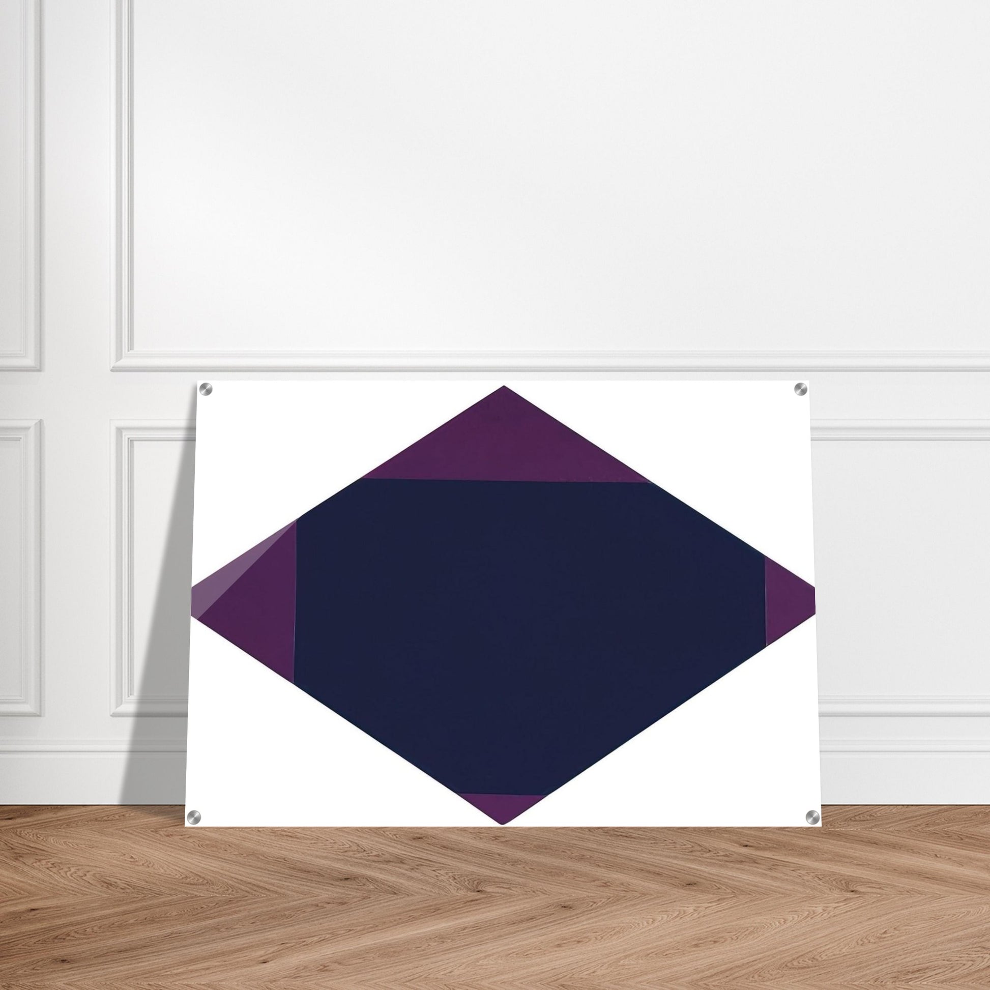 Blau-violettes horizontal-vertikal-quadrat - 1968 - Max Bill Acrylic Print - 70x100 cm / 28x40″ inches