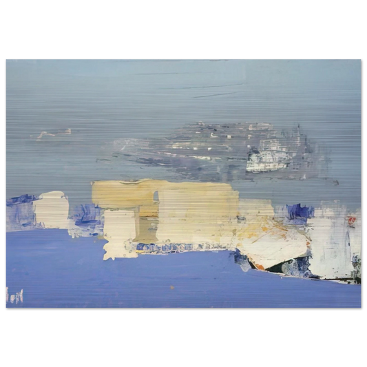 Paysage méditerranéen - Art Informel - Nicolas de Stael Brushed Aluminum Print - 70x100 cm / 28x40 inches | Nicolas de Stael Aluminum Print | Nicolas de Stael Prints