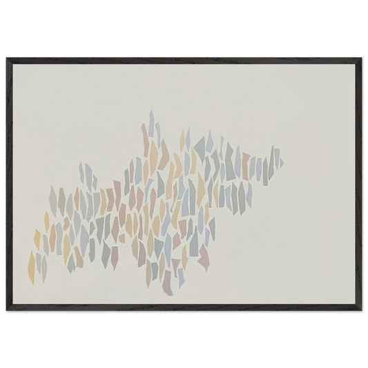 Untitled - 1970 N2 - Robert Goodnough 70x100 cm / 28x40 inches Framed Art Print – Black Wooden Frame