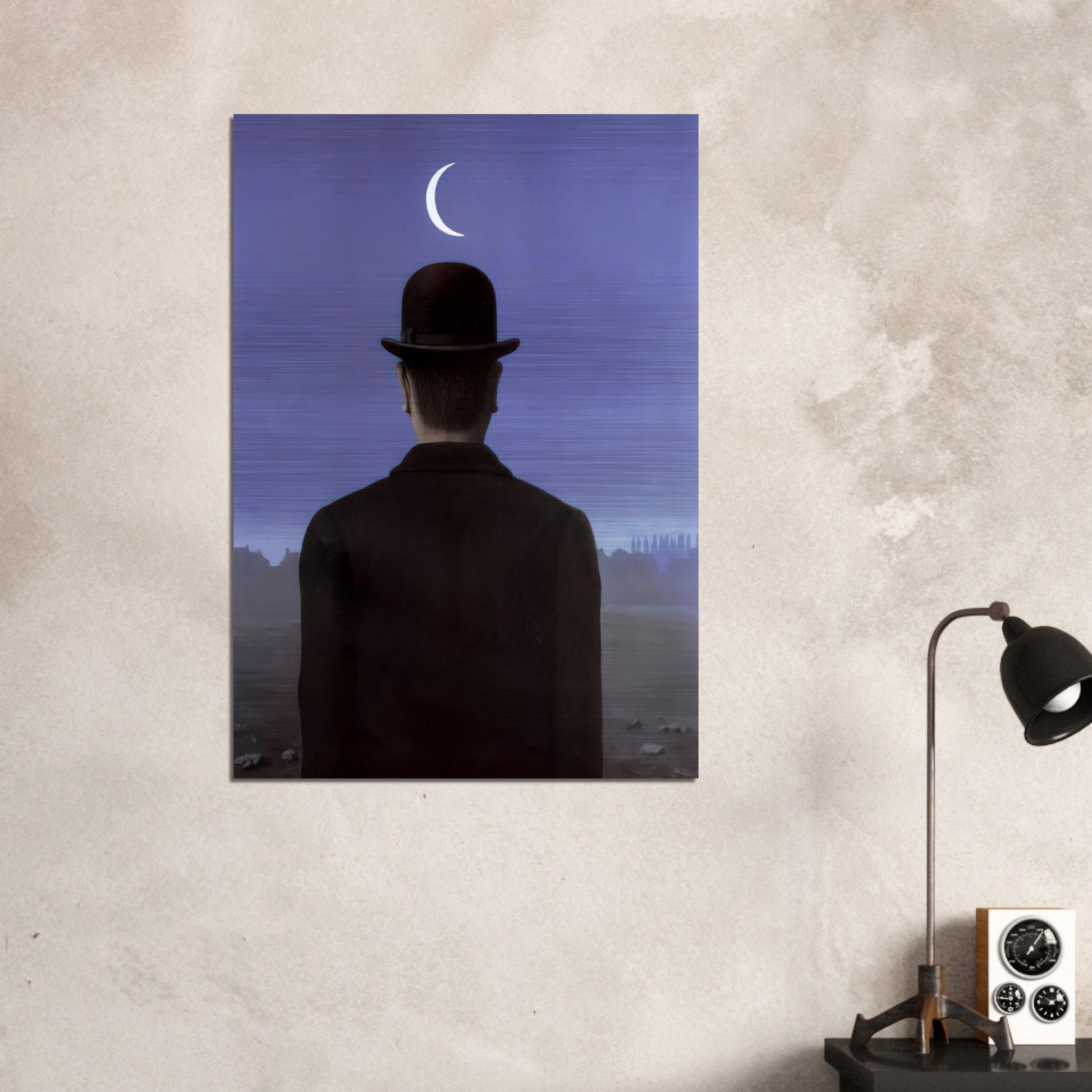 THE SCHOOLMASTER 1954 - Rene Magritte Brushed Aluminum Print - 70x100 cm / 28x40 inches | Rene Magritte Aluminum Print | Rene Magritte Prints