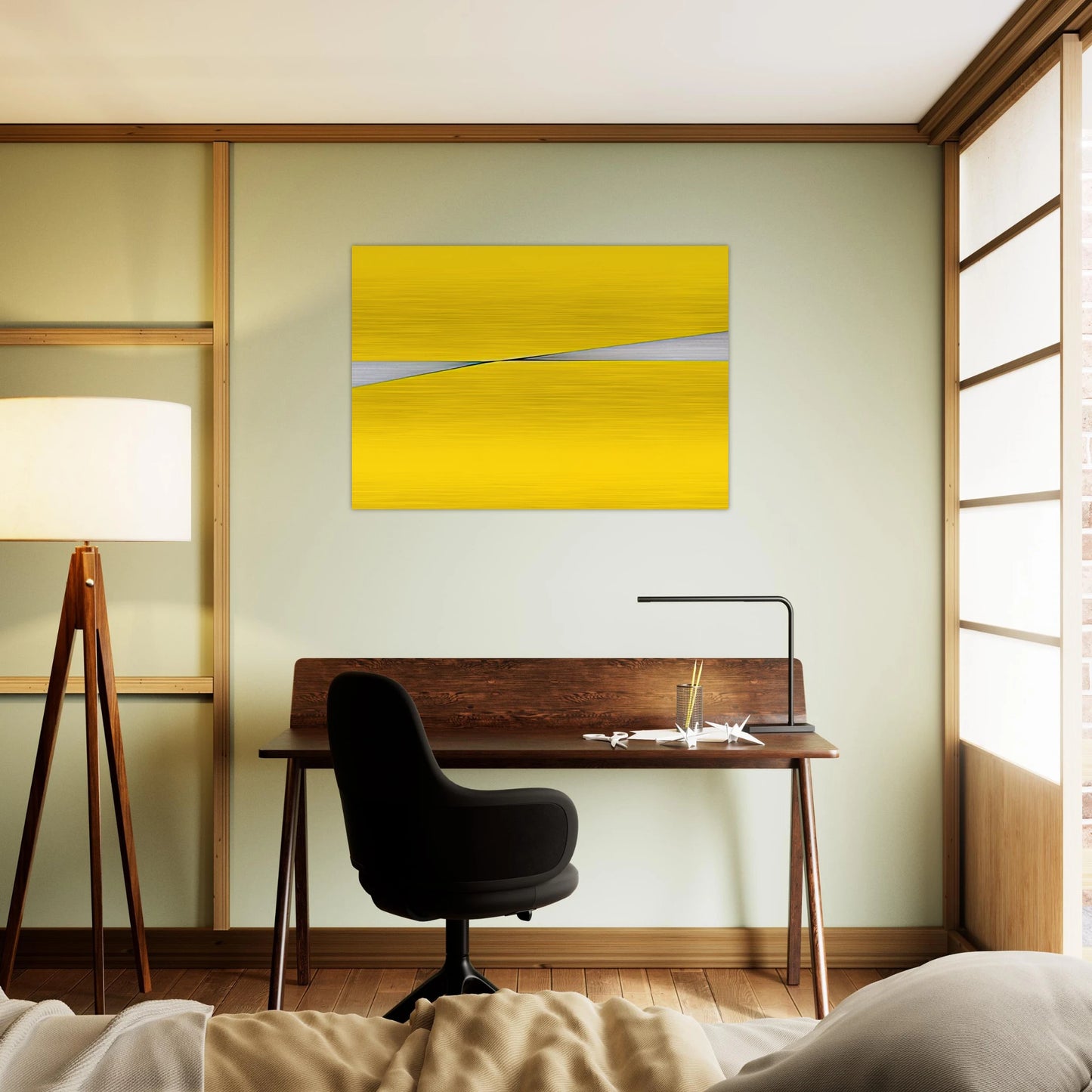 Amarillo - 1971 - Carmen Herrera Brushed Aluminum Print - 70x100 cm / 28x40 inches | Carmen Herrera Aluminum Print | Carmen Herrera Prints