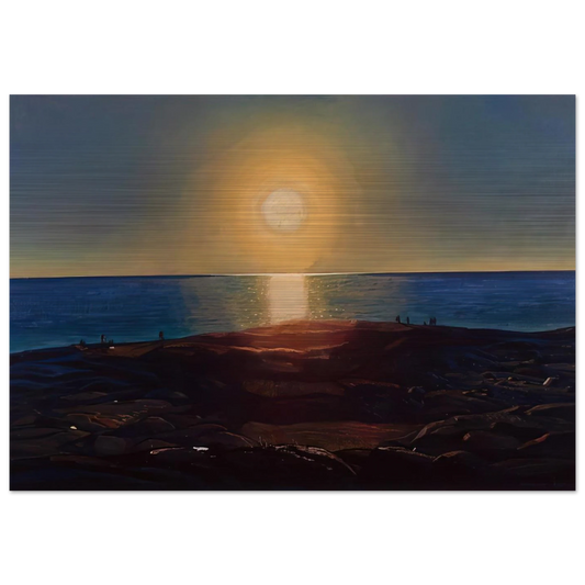 Calm and Free Maine Coast - Rockwell Kent Brushed Aluminum Print - 70x100 cm / 28x40 inches | Rockwell Kent Aluminum Print | Rockwell Kent Prints