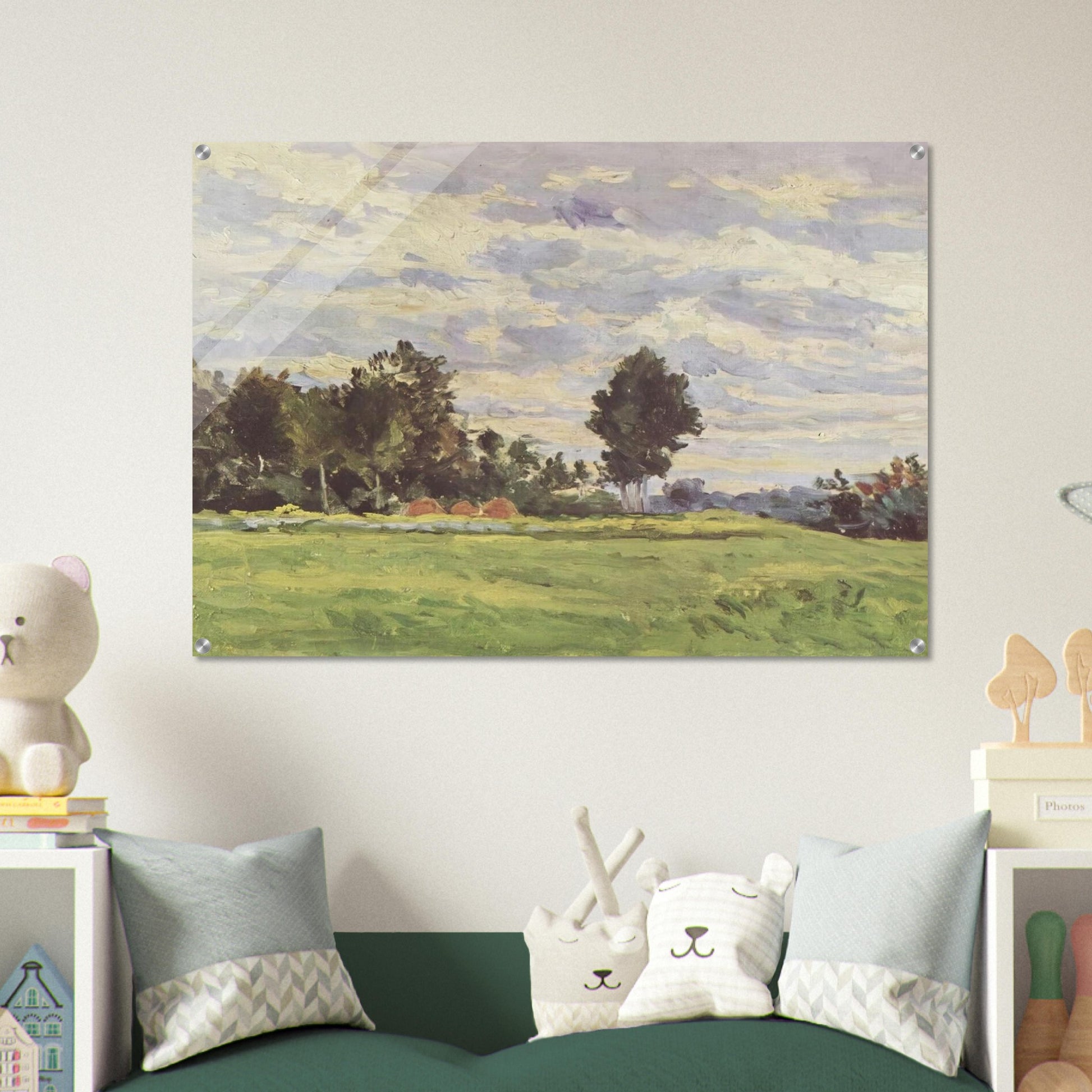Landscape in the Ile de France - Paul Cézanne Acrylic Print - 70x100 cm / 28x40″ inches | Paul Cézanne Wall Art | Paul Cézanne Prints