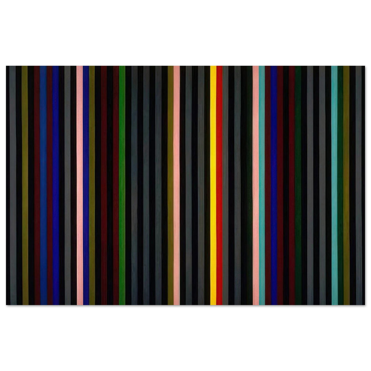 Black Grey Beat - 1964 - Gene Davis Art Prints - 100x150 cm / 40x60″ inches | Gene Davis Poster | Gene Davis Prints