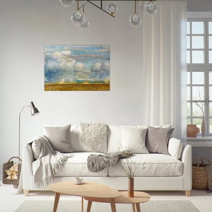 Clouds also known as Rain Clouds over Oregon Desert - Childe Hassam Brushed Aluminum Print - 70x100 cm / 28x40 inches | Childe Hassam Aluminum Print | Childe Hassam Prints