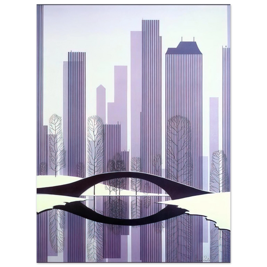 Eyvind Earle - Central Park  75x100 cm / 30x40inches Fine Art Poster