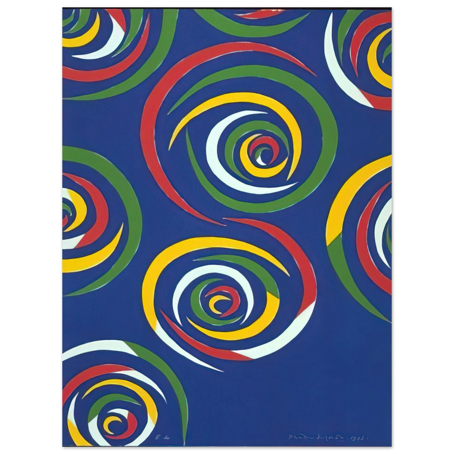Piero Dorazio - Cercles de Nuit - 1992  75x100 cm / 30x40inches Fine Art Poster