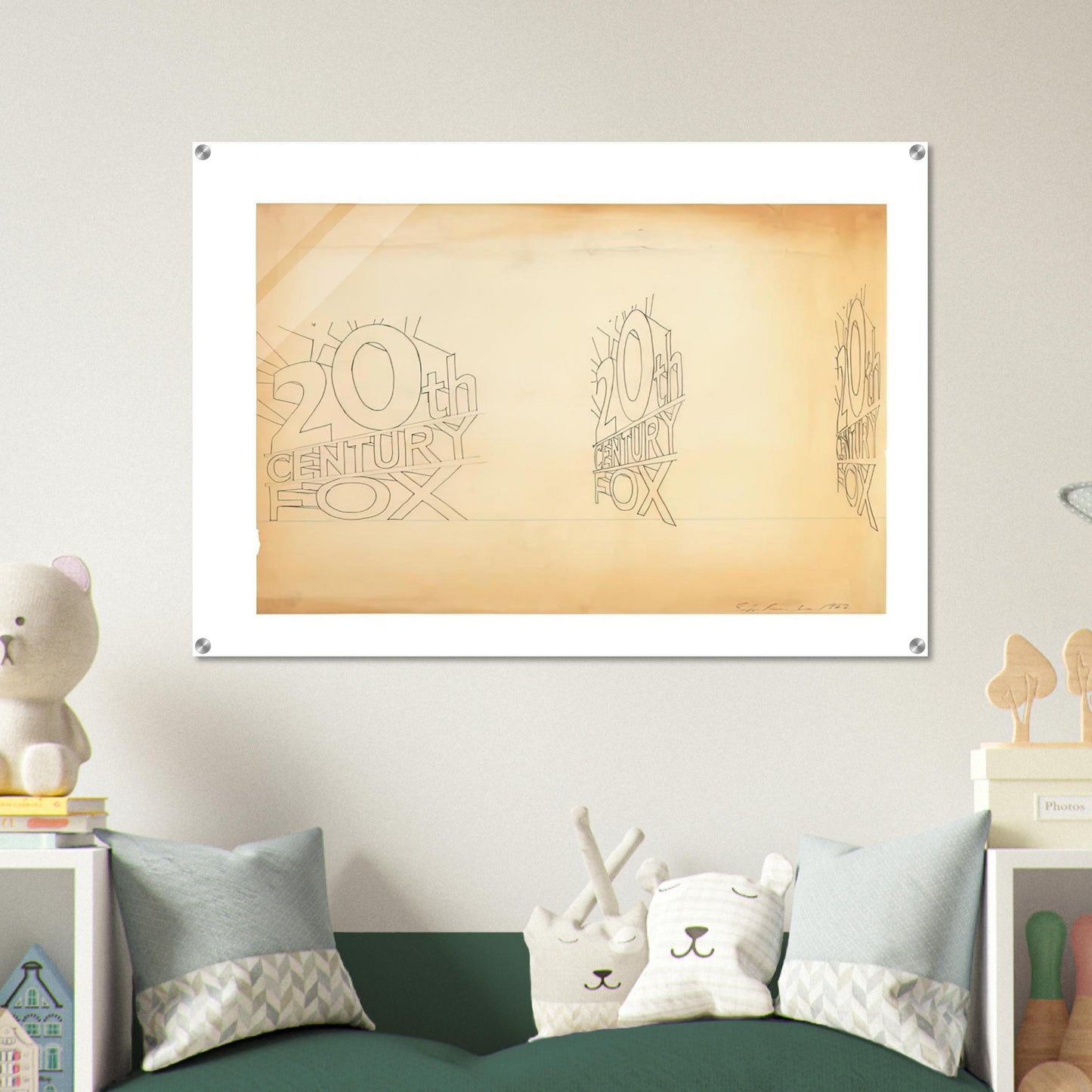 TRADEMARK STUDY 1 1962 - Edward Ruscha Acrylic Print - 70x100 cm / 28x40″ inches