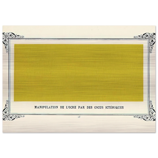 Jaundiced Cuckolds Handling Ochre - Alphonse Allais Brushed Aluminum Print - 70x100 cm / 28x40 inches | Alphonse Allais Aluminum Print | Alphonse Allais Prints