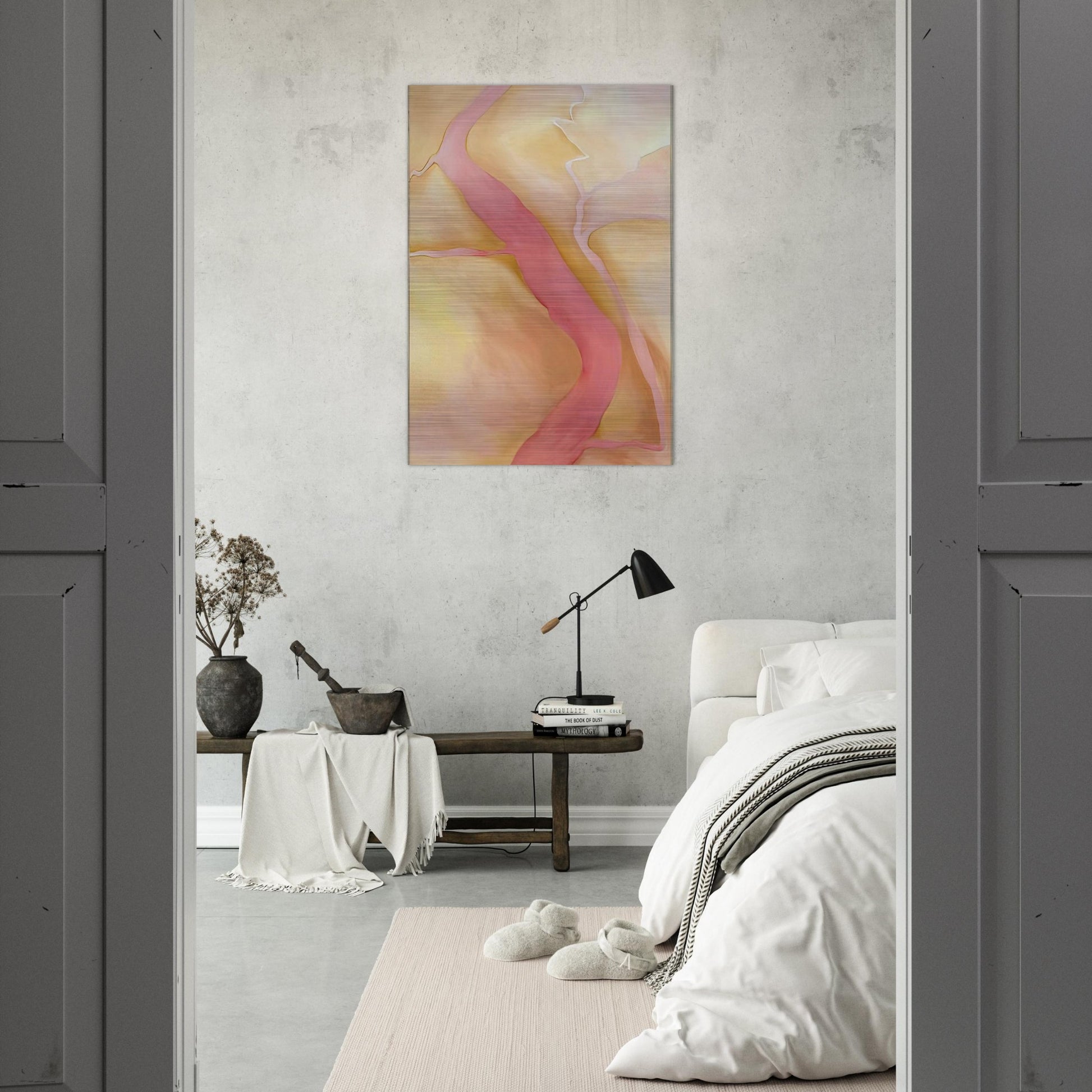 It Was Yellow and Pink II - Georgia O'Keeffe Brushed Aluminum Print - 70x100 cm / 28x40 inches | Georgia O'Keeffe Aluminum Print | Georgia O'Keeffe Prints