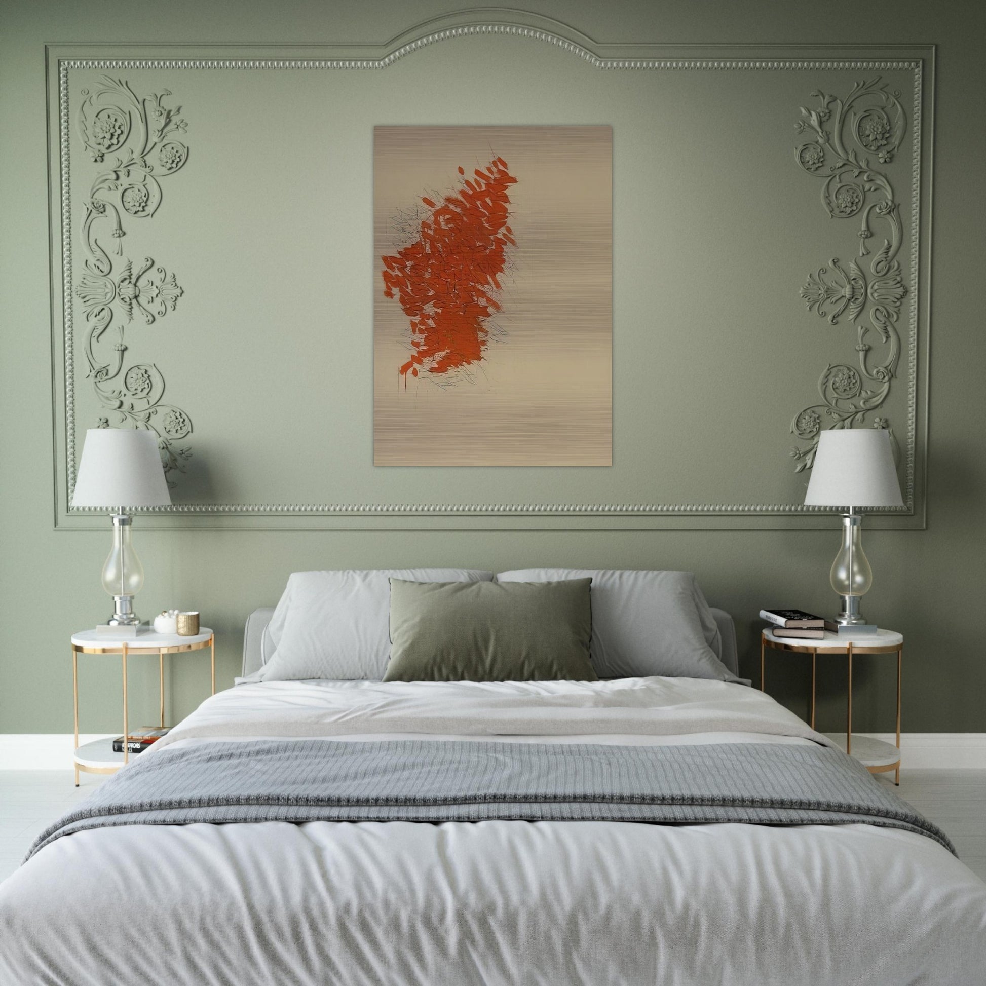 Orange - 1973 - Robert Goodnough Brushed Aluminum Print - 70x100 cm / 28x40 inches | Robert Goodnough Aluminum Print | Robert Goodnough Prints