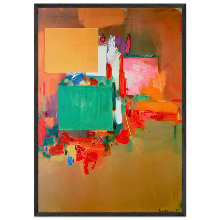 Song of the Nightingale - Hans Hofmann 70x100 cm / 28x40 inches Framed Art Print – Black Wooden Frame