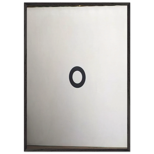 Cercle noir sur fond blanc - 1967 - Daniel Buren 70x100 cm / 28x40 inches Framed Art Print – Black Wooden Frame