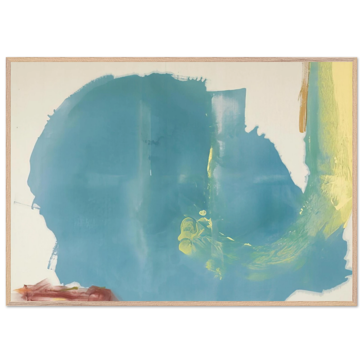 Helen Frankenthaler - Where Necessary - 1977 Wall art - 27x35 cm / 11x14 inches - Premium Wooden Framed Poster With Fine Art Paper-canvas - Wood frame