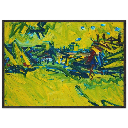 THE ORIGIN OF THE GREAT BEAR 1968 - Frank Auerbach 70x100 cm / 28x40 inches Framed Art Print – Black Wooden Frame