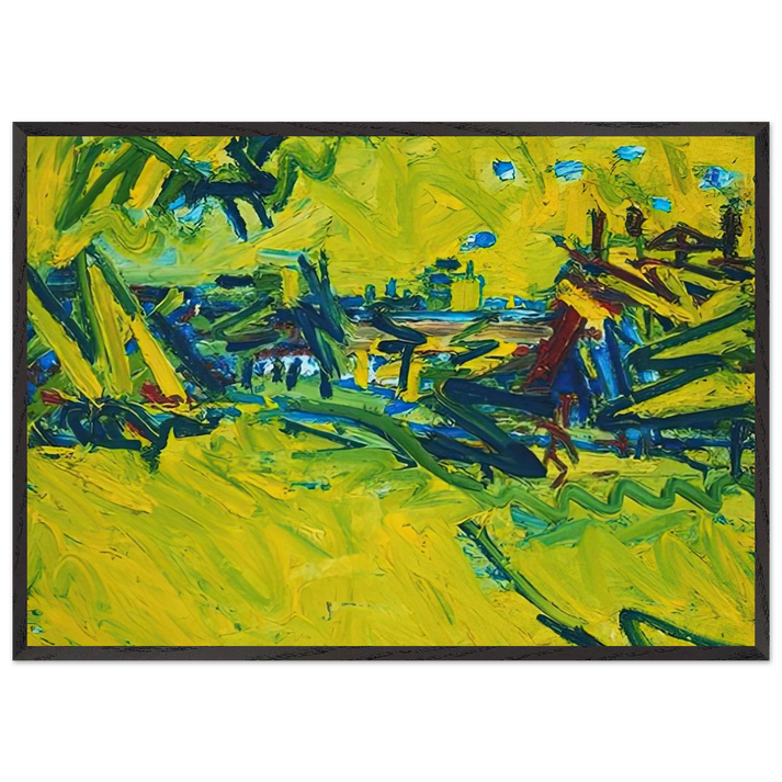THE ORIGIN OF THE GREAT BEAR 1968 - Frank Auerbach 70x100 cm / 28x40 inches Framed Art Print – Black Wooden Frame