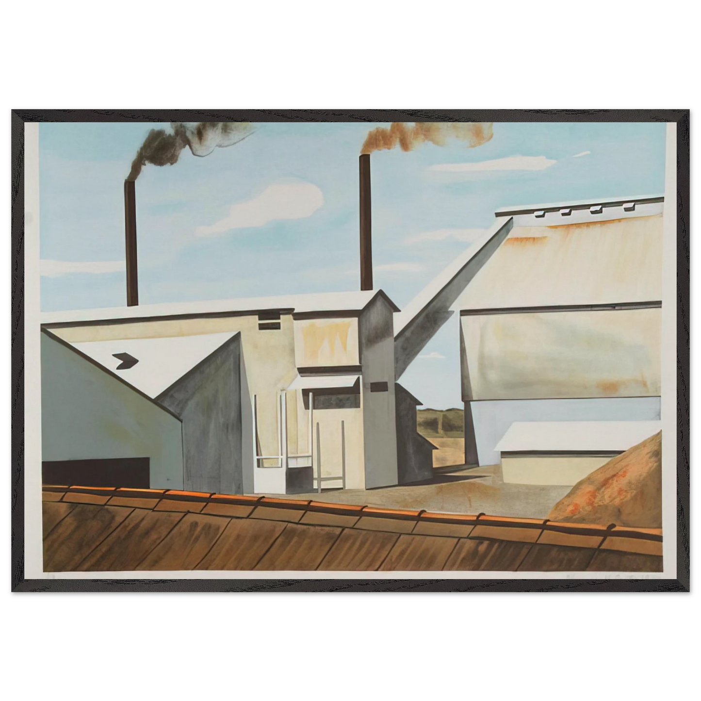 Factory - 1980 - Clarence Holbrook Carter 70x100 cm / 28x40 inches Framed Art Print – Black Wooden Frame