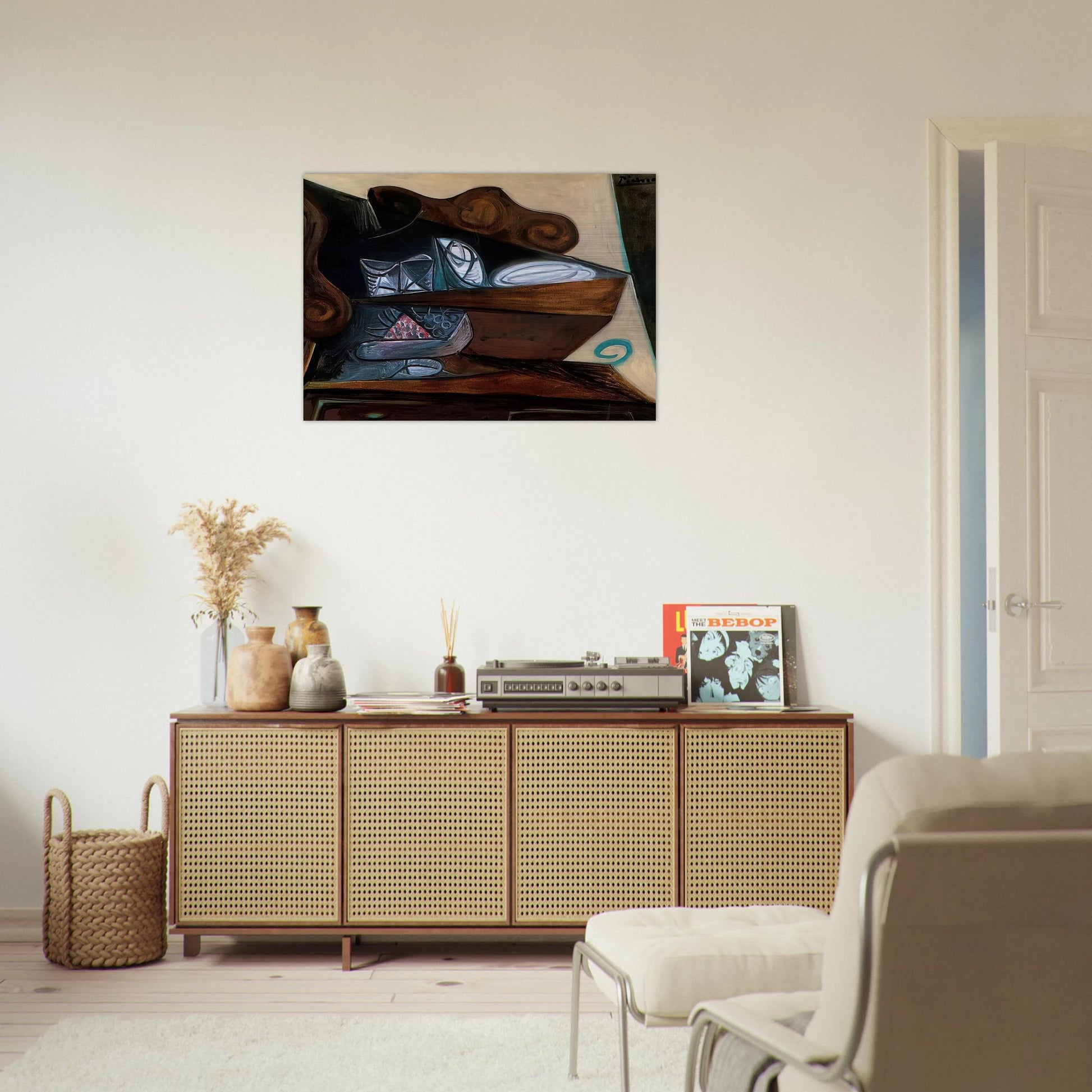 The buffet of  Catalan  - Pablo Picasso Brushed Aluminum Print - 70x100 cm / 28x40 inches | Pablo Picasso Aluminum Print | Pablo Picasso Prints