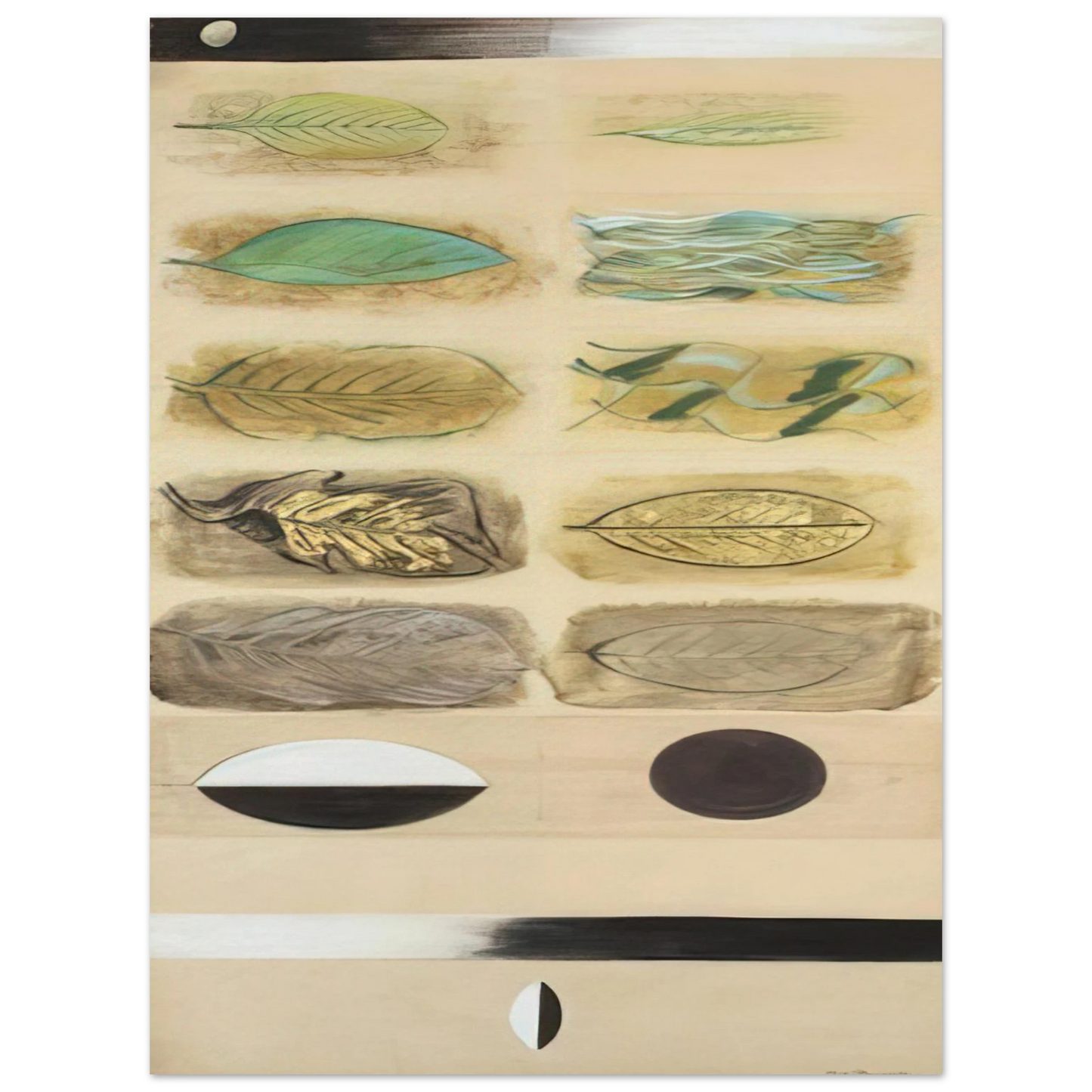 Morris Graves - Life Cycle of a Leaf - Expressionism  75x100 cm / 30x40inches Fine Art Poster