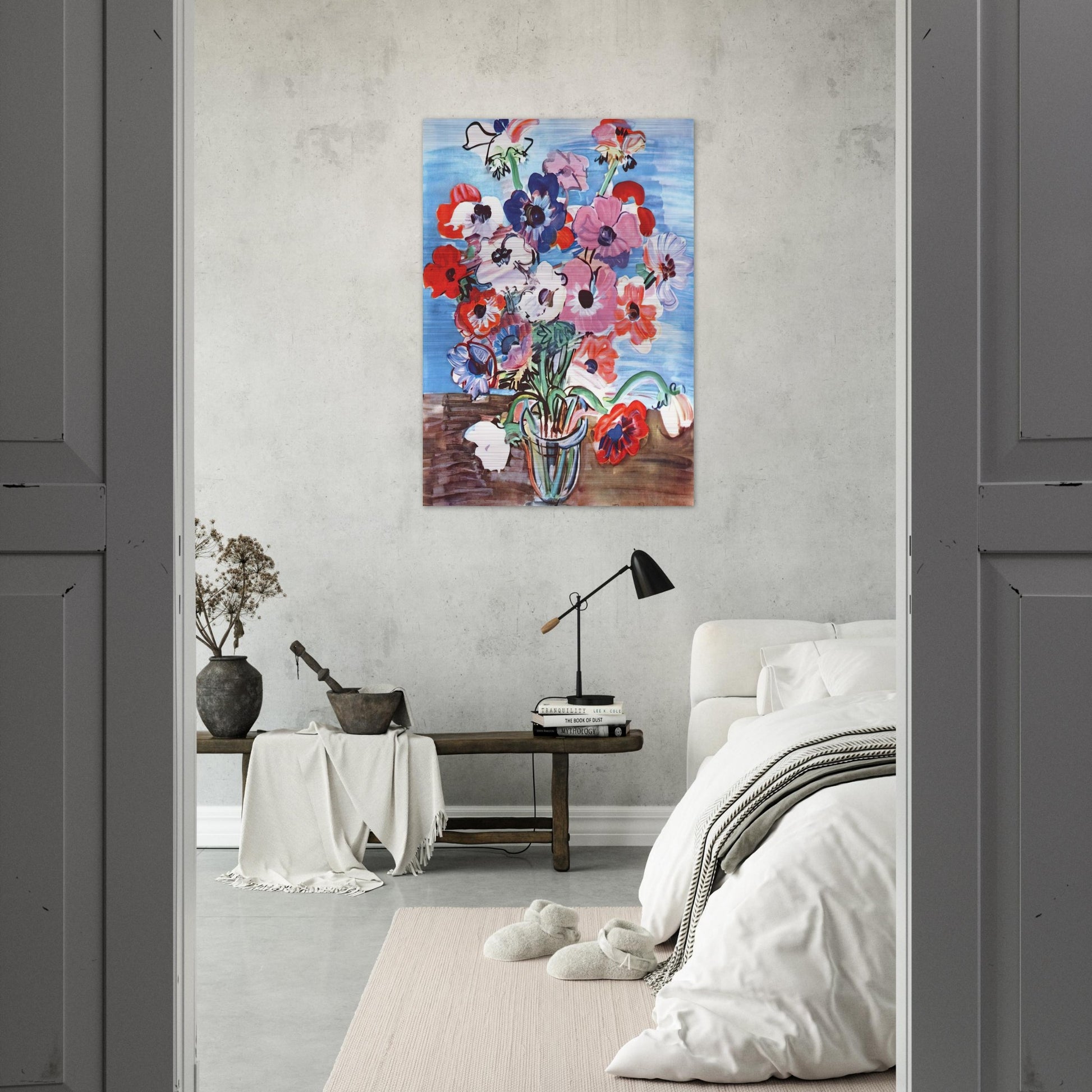 ANEMONES 1937 - Raoul Dufy Brushed Aluminum Print - 70x100 cm / 28x40 inches | Raoul Dufy Aluminum Print | Raoul Dufy Prints