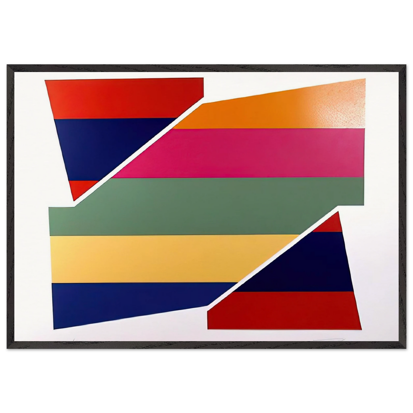 Rotation I - 1980 - Larry Zox 70x100 cm / 28x40 inches Framed Art Print – Black Wooden Frame