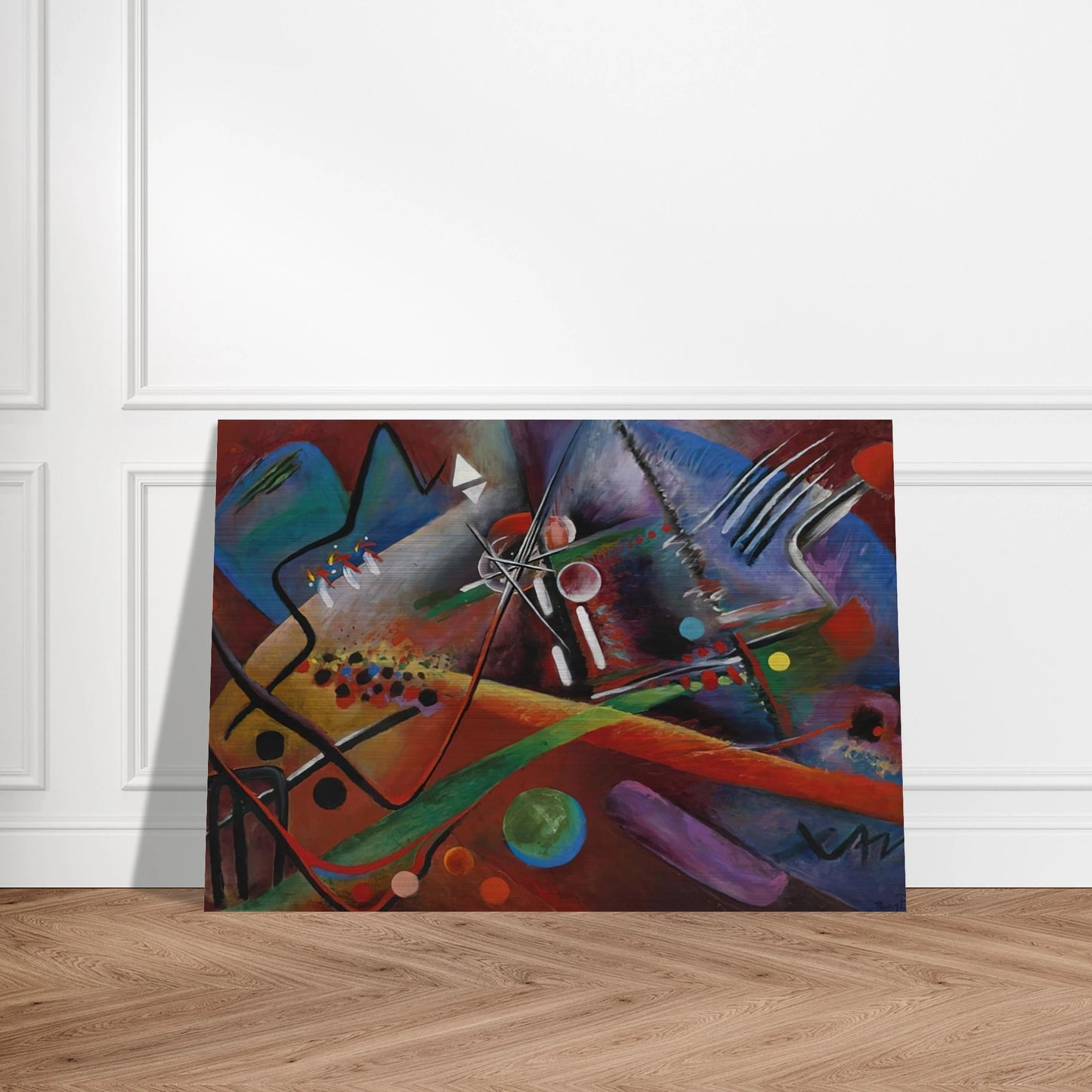 CON ROSO 1918 - Rudolf Bauer Brushed Aluminum Print - 70x100 cm / 28x40 inches | Rudolf Bauer Aluminum Print | Rudolf Bauer Prints