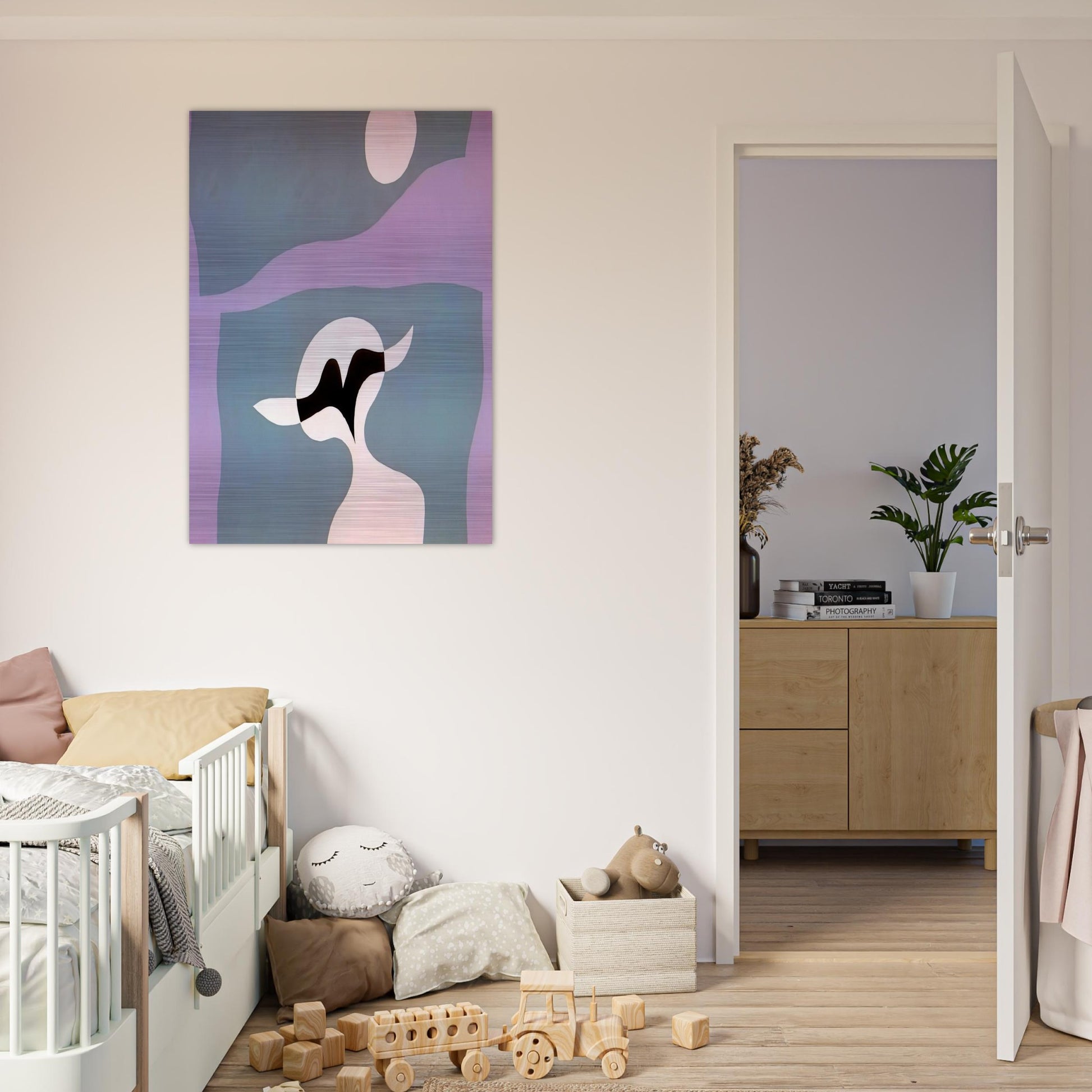 Man, mustache, navel - Jean Arp Brushed Aluminum Print - 70x100 cm / 28x40 inches | Jean Arp Aluminum Print | Jean Arp Prints