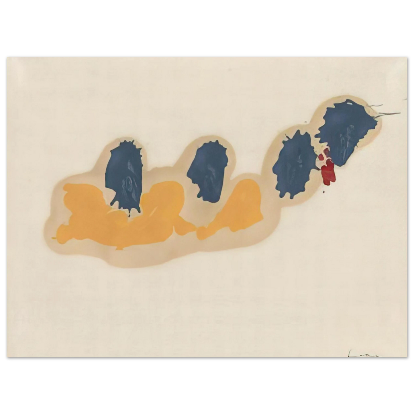 Helen Frankenthaler - April IV - 1960 Wall art - 75x100 cm / 30x40 inches - Fine Art Poster-canvas - -