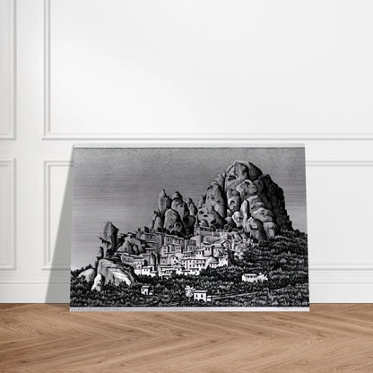 PENTEDATTIO CALABRIA OCTOBER 1930 1930 - MC Escher Brushed Aluminum Print - 70x100 cm / 28x40 inches | MC Escher Aluminum Print | MC Escher Prints | Maurits Cornelis Escher Prints