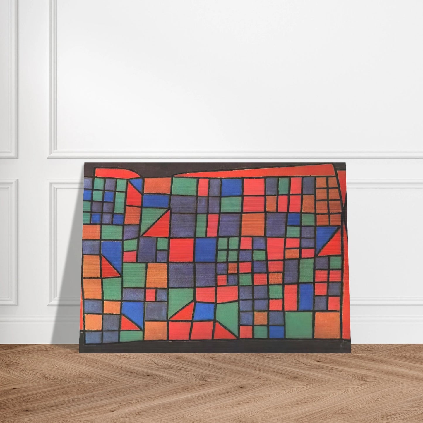 GLASS FACADE 1940 - Paul Klee Brushed Aluminum Print - 70x100 cm / 28x40 inches | Paul Klee Aluminum Print | Paul Klee Prints