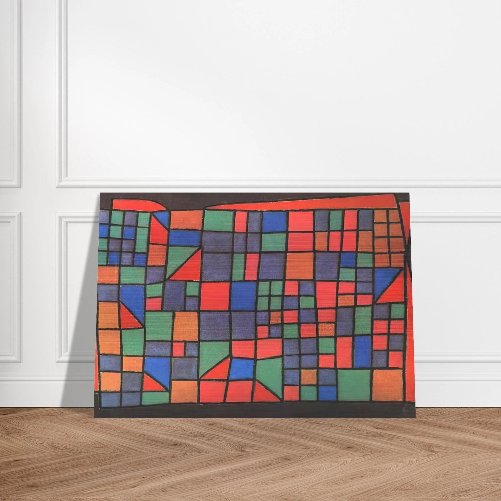GLASS FACADE 1940 - Paul Klee Brushed Aluminum Print - 70x100 cm / 28x40 inches | Paul Klee Aluminum Print | Paul Klee Prints