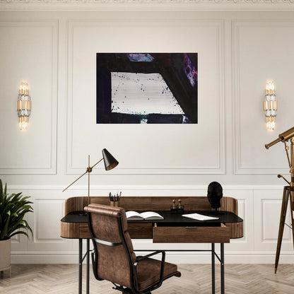 Untitled  Purple Edge  - Sam Francis Brushed Aluminum Print - 70x100 cm / 28x40 inches | Sam Francis Aluminum Print | Sam Francis Prints