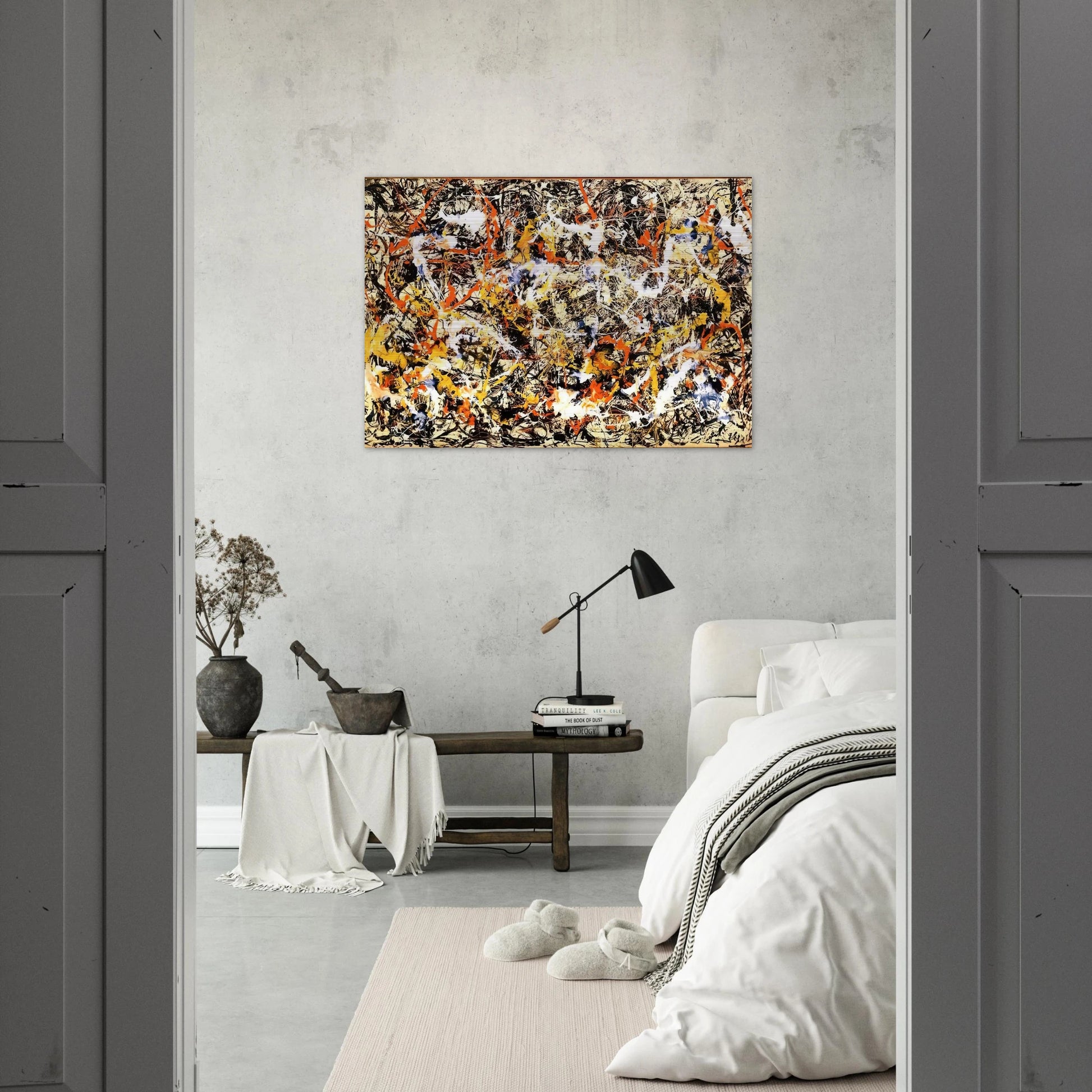 CONVERGENCE 1952 - Jackson Pollock Brushed Aluminum Print - 70x100 cm / 28x40 inches | Jackson Pollock Aluminum Print | Jackson Pollock Prints