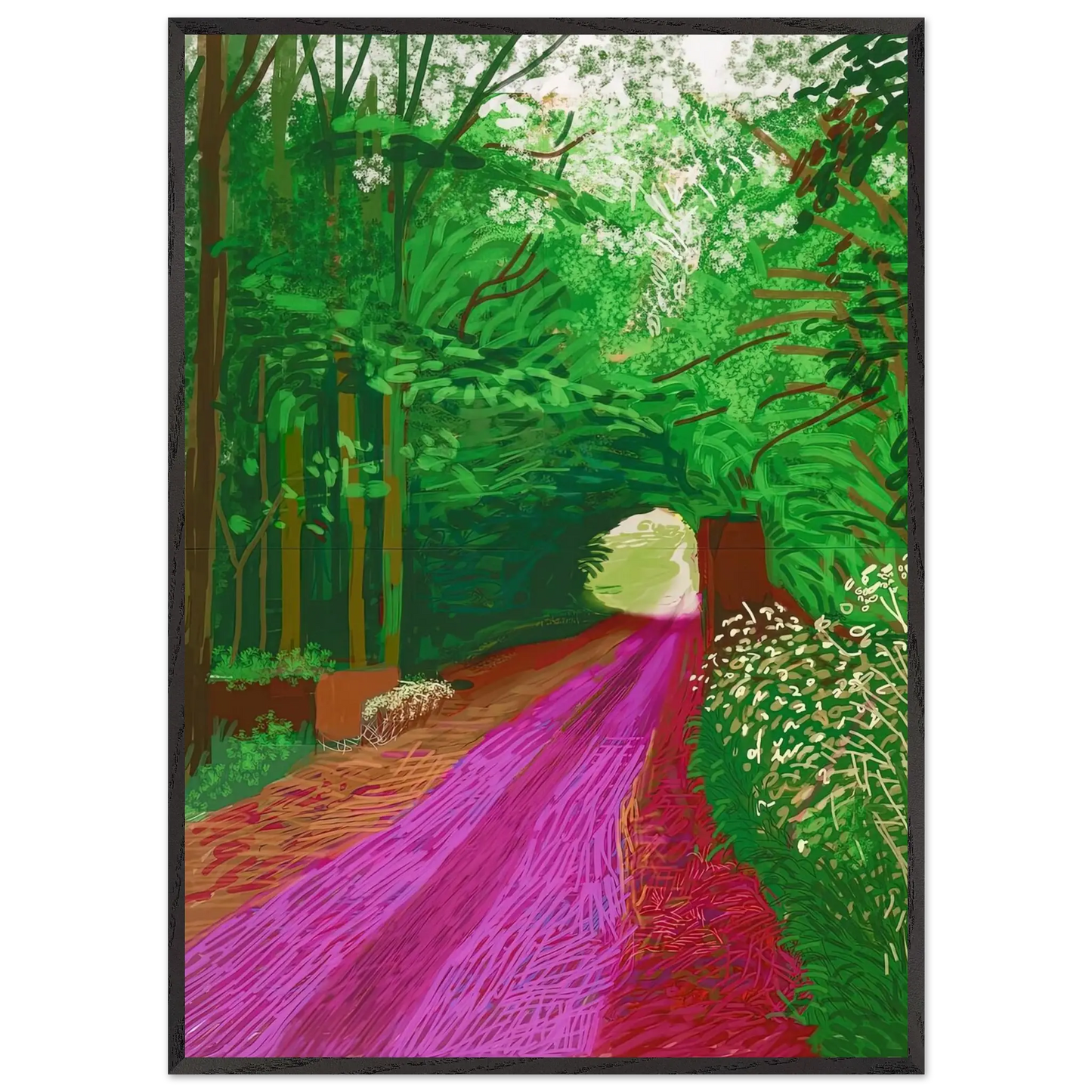 David Hockney - David Hockney Wall art - 50x70 cm / 20x28 inches - Premium Wooden Framed Poster With Fine Art Paper - Black frame