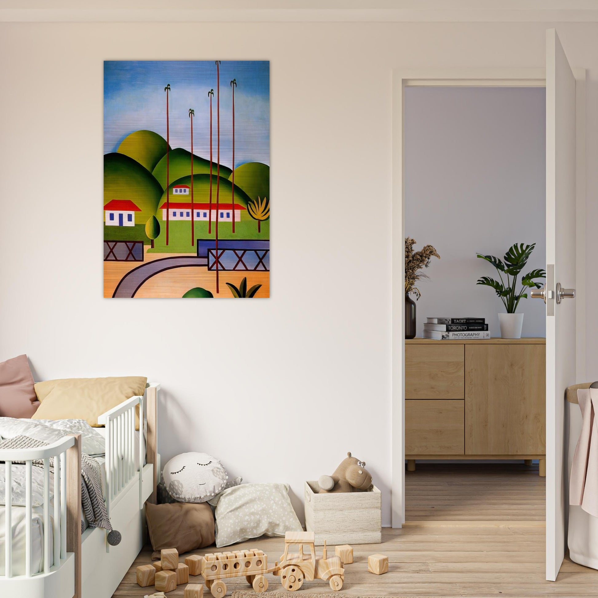 Palm Trees - Tarsila do Amaral Brushed Aluminum Print - 70x100 cm / 28x40 inches | Tarsila do Amaral Aluminum Print | Tarsila do Amaral Prints