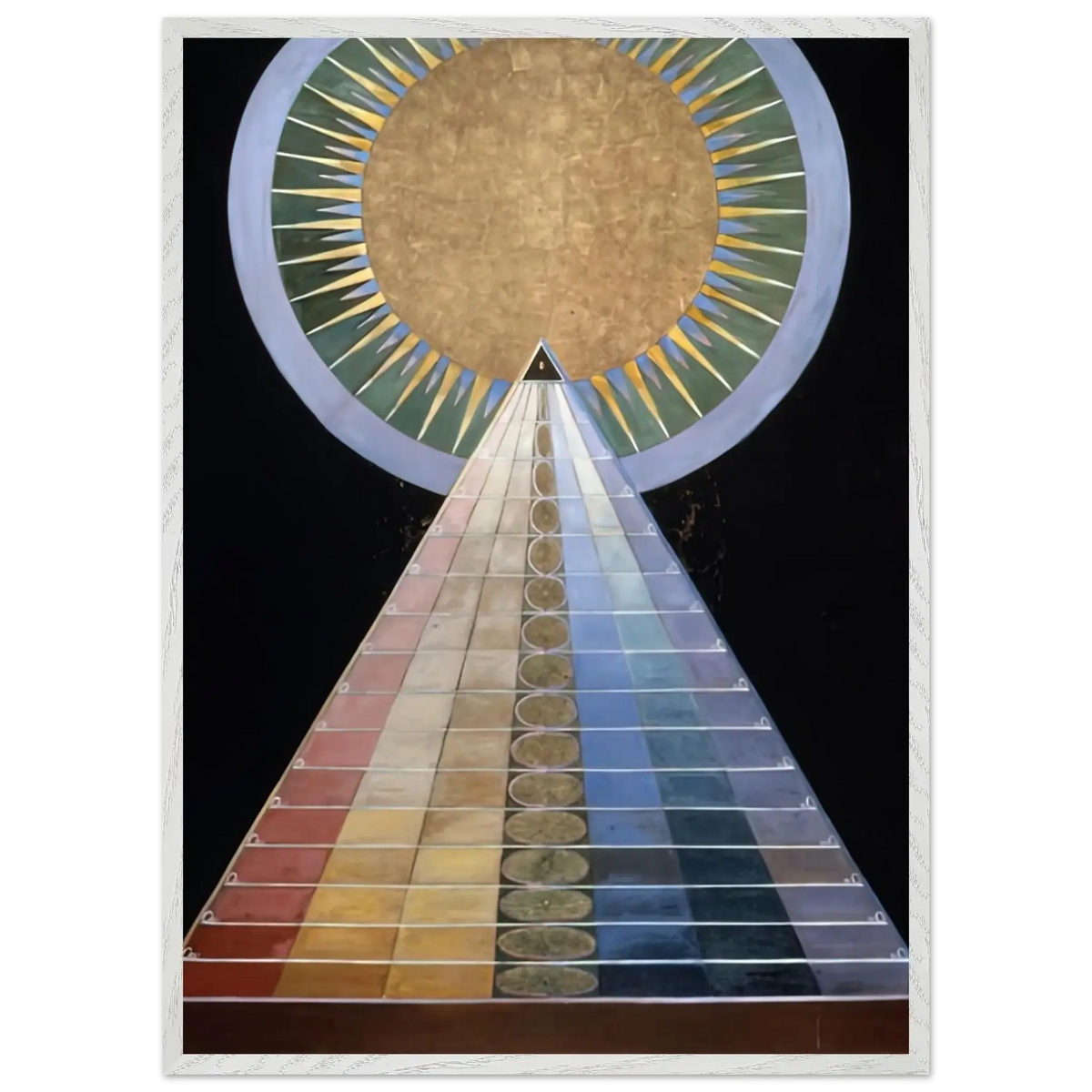 Hilma af Klint - ALTAR PAINTING 1915 Wall art - 15x20 cm / 6x8 Inches - Premium Wooden Framed Poster With Fine Art Paper - Wood frame
