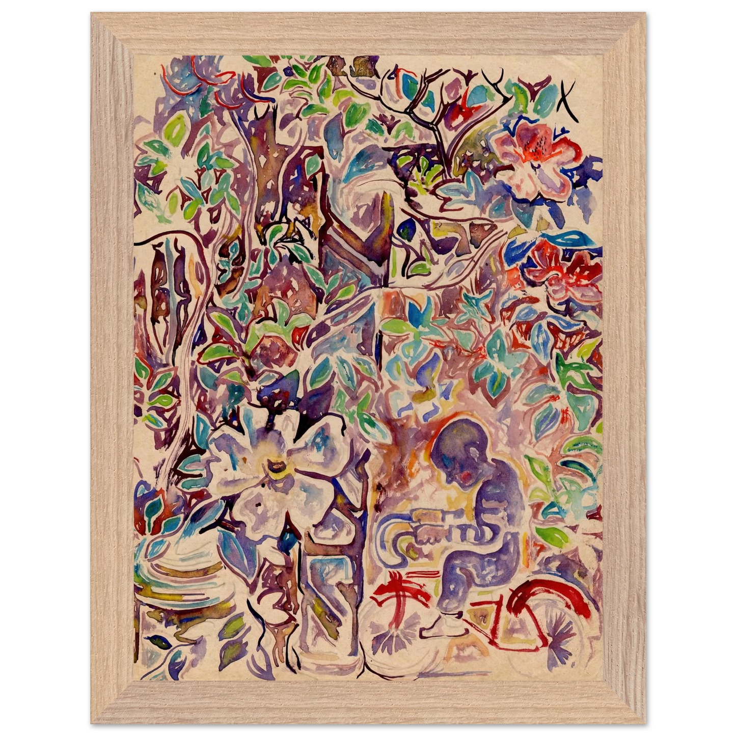 Walter Inglis Anderson - Walter Anderson Wall art - 45x60 cm / 18x24 inches - Premium Wooden Framed Poster With Fine Art Paper-canvas - Wood frame