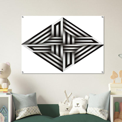 Kumo XV - 1973 - Omar Rayo Acrylic Print - 70x100 cm / 28x40″ inches | Omar Rayo Wall Art | Omar Rayo Prints