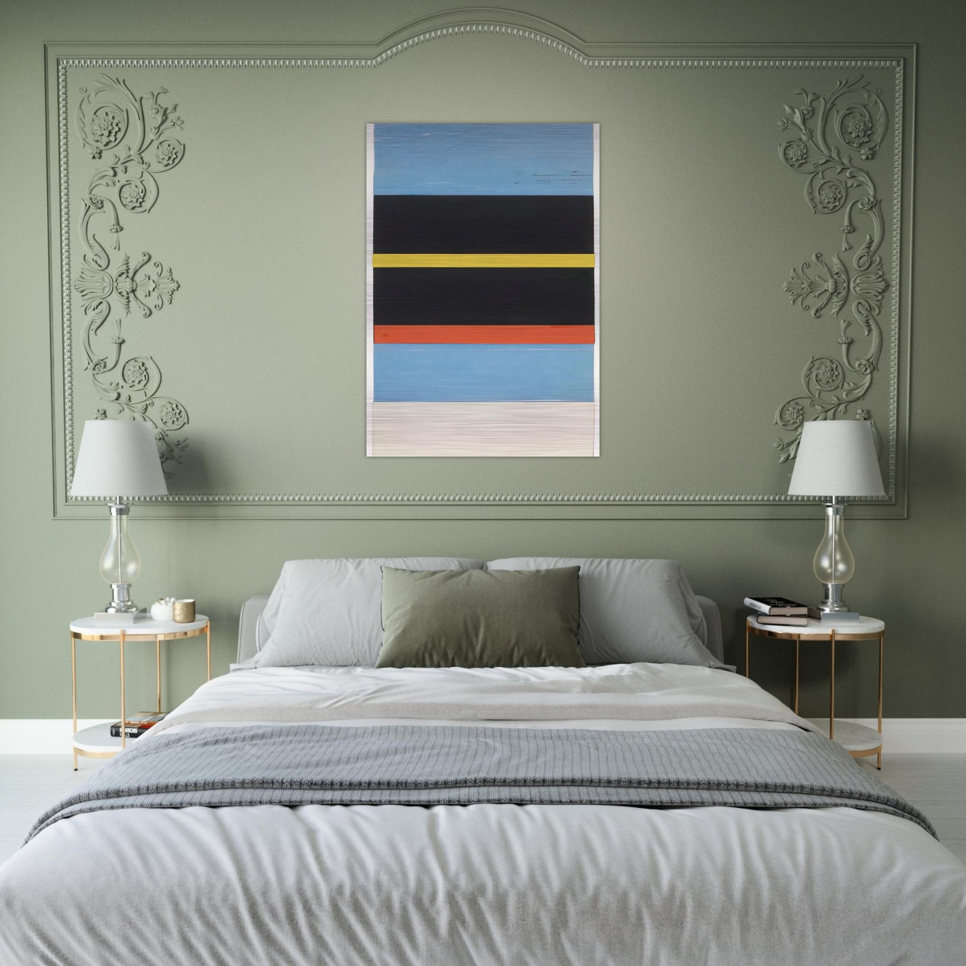 Boats in Sanary Harbor - Ellsworth Kelly Brushed Aluminum Print - 70x100 cm / 28x40 inches | Ellsworth Kelly Aluminum Print | Ellsworth Kelly Prints