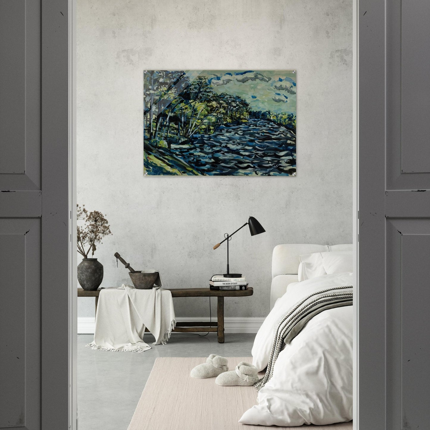 ST MARY S BLACK RIVER IS BLUE GEORGIA 1964 - Ivan Albright Acrylic Print - 70x100 cm / 28x40″ inches