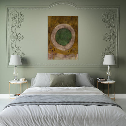 Green Glow - 1958 - Gene Davis Brushed Aluminum Print - 70x100 cm / 28x40 inches | Gene Davis Aluminum Print | Gene Davis Prints