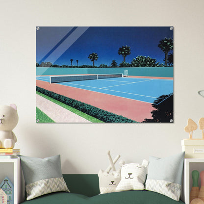 Tennis Court - Hiroshi Nagai Acrylic Print - 70x100 cm / 28x40″ inches